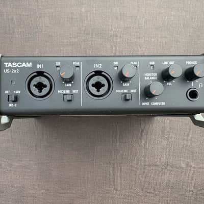 TASCAM US-2X2 USB Audio Interface 2010s - Black image 2