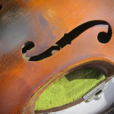 Conservatory Violin Guarnerius Copy 4/4 German Circa-1920s-1940s-Reddish Brown Varnish image 12