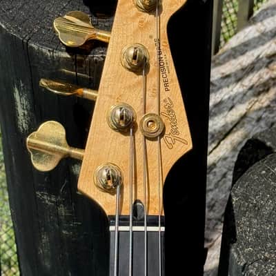 Fender Precision Bass 40th Anniversary 1992 - stunning Amber finished Flamey Maple neck by the Custom Shop ! image 7