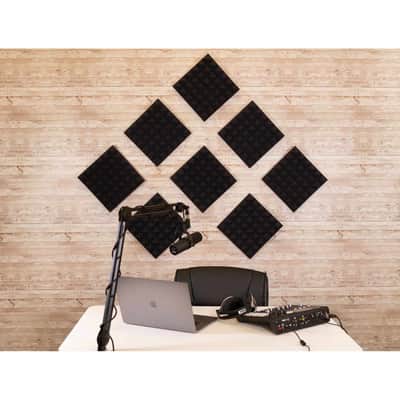 Gator 2" Thick 12x12" Acoustic Foam Panel Studio Soundproofing Wall Tiles 8 Pk image 5