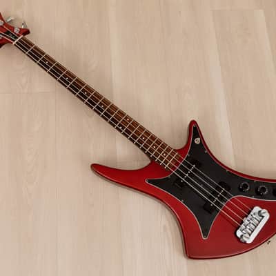 1982 Guild X-702 Vintage Bass Guitar Candy Apple Red w/ Case image 11