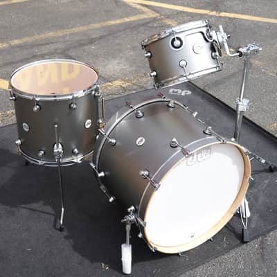 DW Design Series Limited Edition 3pc Maple Shell Pack - Titanium Satin Matte Lacquer | 12", 16", 22" image 1