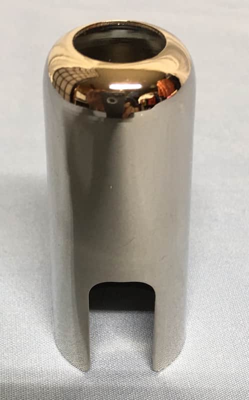 standard metal clarinet mouthpiece cap Bb clarinet 1980's Silver image 1