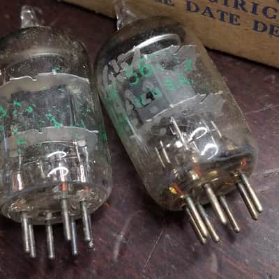 Tung-Sol etc. Matched Pair (2) 5654 6AK5W JAN Pentode tNOS AT1000 TESTED Vacuum Tubes 5 Star, Triangle Premium Little Dot Yaqin 6AK5 Audio 1944-1969 image 5