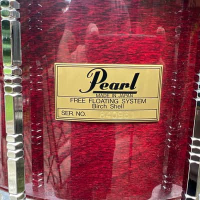 Pearl BC-814ED Free Floating 8” Birch snare 1984 - Cherry image 2