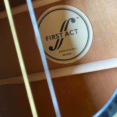 First Act  MG402 - Black Full Size Acoustic Dreadnought Guitar Rare image 6