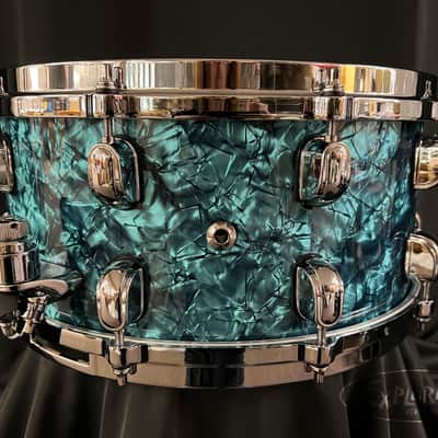 Tama Starclassic Performer  Walnut/ Birch 6.5x14 Snare Drum - Turquois pearl image 9