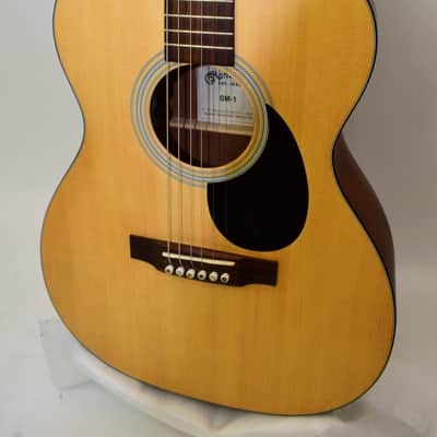 2007 Martin OM-1 Orchestra Model Acoustic Electric Guitar, Natural w/ Case image 4