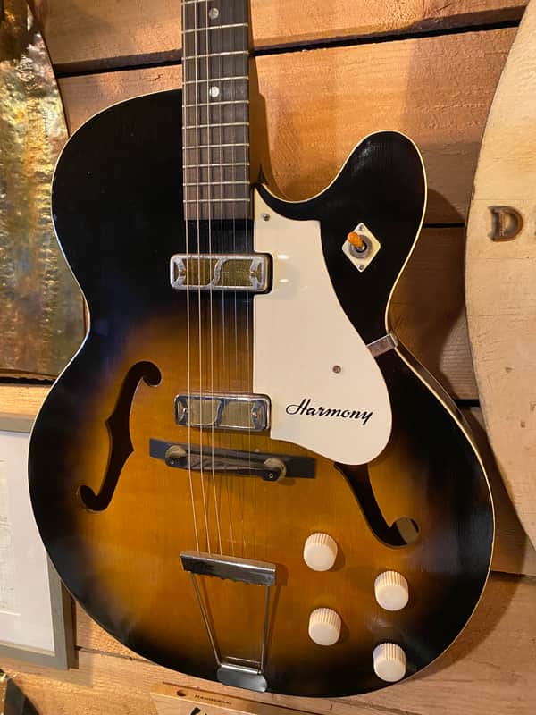 Vintage Harmony Rocket H54 Hollow Body Guitar Tobacco Sunburst image 1