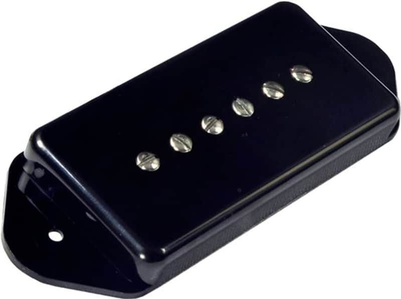 Mojotone 56 Quiet Coil P-90 Dogear Bridge Pickup Black image 1