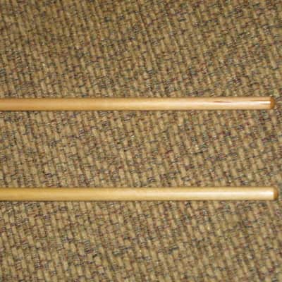 one pair new old stock near A+ Mike Balter MB93B (93B) Extra Hard Keyboard Mallets, 1 plastic (phenolic) round white HEADS and natural birch HANDLES - mid to late 1990s (+ packaging) Unwound Series image 17