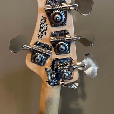 Ernie Ball Music Man StingRay 4 H with Maple Fretboard 1991 - 1998 - Translucent Teal image 6