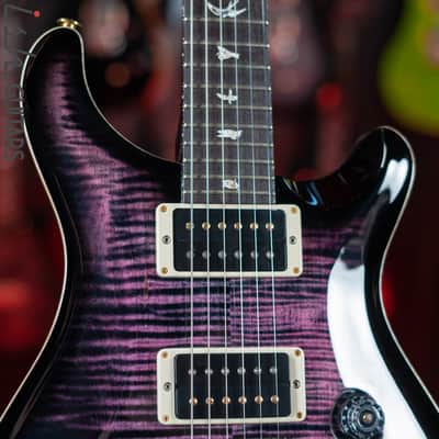 PRS Custom 24 10 Top Purple Iris w/ Black Burst & Back image 4