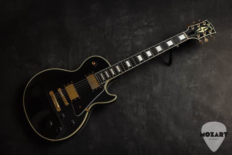 ギター Burny RLC P90 Lespaul Custom Model Burny RLC Les Paul Custom 90's - Ebony | Reverb