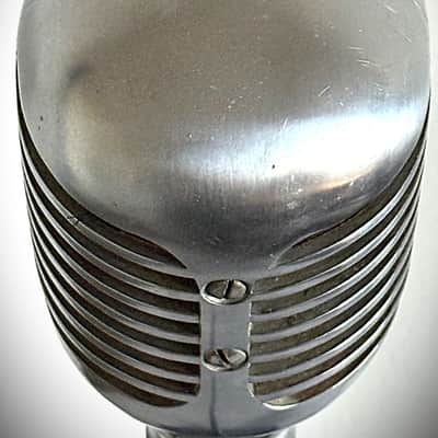 Vintage Shure 556C Fatboy Microphone, 1940's, original element, w/cable-stand image 9
