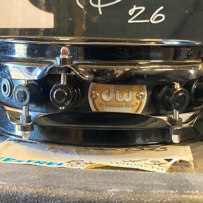 Terry Bozzio's DW 2000s - 2.5x8" Collector's Maple Piccolo Tom - "Bb/A#" Autographed! Transparent Dark Walnut Satin image 13