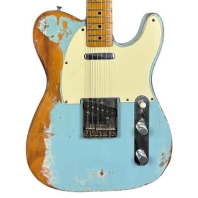 Fender Japan 52 Reissue Telecaster 1990-1991 - Blue - Heavy Relic image 1