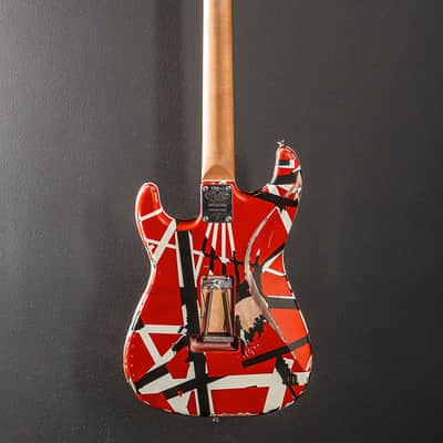 EVH Striped Series Frankenstein Frankie - Red w/Black and White Stripes image 5