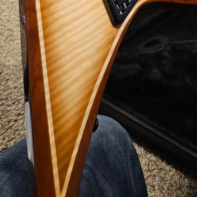 Ormsby Metal V GTR 6 Run 9 Iced Tea Burst Multiscale Fanned Fret w/ Hardshell Case image 4