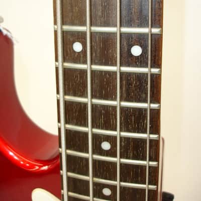Samick by Greg Bennett Design Corsair Mini Bass Guitar, Candy Apple Red w/ Bag image 8
