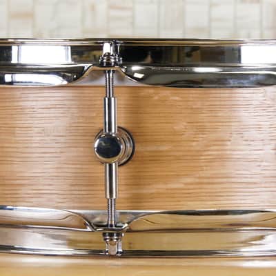 Click Icon 4x14 10ply Maple Snare Drum -Flaky Oak Veneer Satin Oil image 12