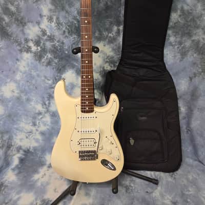 2000 Fender Mexico Olympic White SSH Strat Upgraded USA Trem Whammy Bridge Pro Setup New Strings Brand New Fender Gigbag image 1