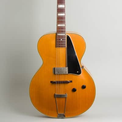 National  New Yorker Arch Top Hollow Body Electric Guitar (1941), ser. #993G, period brown hard shell case. image 1