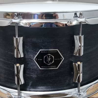 Noble & Cooley *Pre-Order* Horizon 6.5x14" Maple/Mahogany Hybrid Snare Drum in Blackwash Satin & Chrome Hardware | Made in the USA | Authorized Dealer image 2