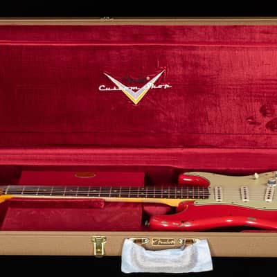 Fender Custom Shop Michael Landau Signature 1963 Stratocaster, Round-Laminated Rosewood, Fiesta Red over 3-Color Sunburst (327) image 7