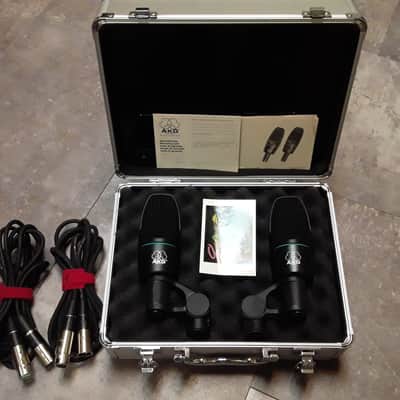 Pair of *Vintage* AKG Condenser Mic's +  Deluxe Storage Case & Cables - *Great for Drum Overheads* - (Price Drop Ends Soon) image 1