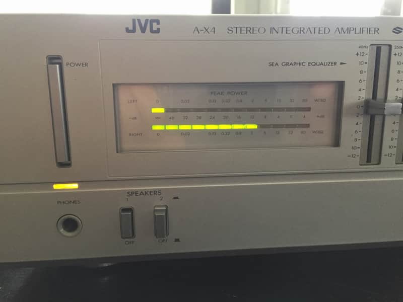Amplificateur Intégré JVC A-X40 – Vintage Argenté – Fonctionnel