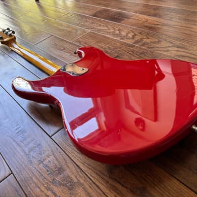 1990s Mosrite The Ventures Vibramute '65 Reissue Electric Guitar Red MIJ Kurokomo Japan image 12
