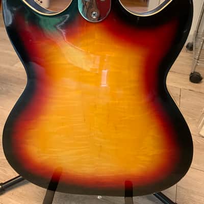 1960s Fujigen Fiama Hollow Body 3 Pickup Sunburst image 9