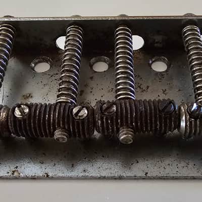 Original Fender Precision Bass Bridge 1959 - Chrome image 1