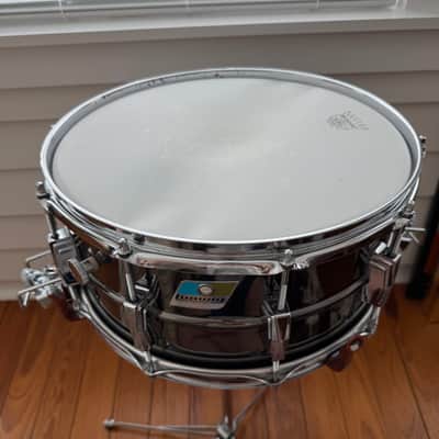 1970s Ludwig 6.5x14 Black Beauty Super Sensitive Snare Drum - READ DESCRIPTION image 9