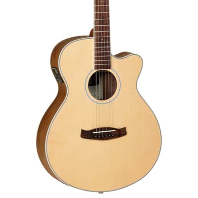 Tanglewood Super Folk Cutaway Acoustic Electric Guitar Natural image 3