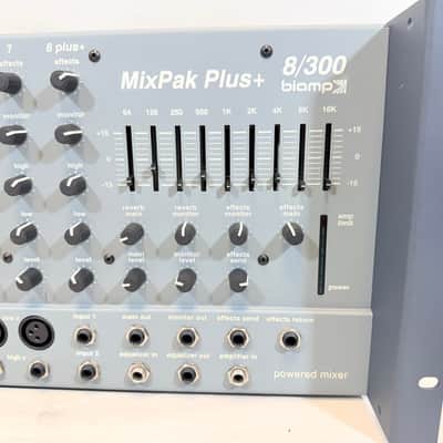 Biamp MixPak Plus+ 8/300 Powered Rack Mixer — Made in USA 1990's image 2