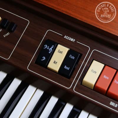 (Video) *Serviced* Viscount UFO 61 Intercontinental Vintage 1970s Italian 61 key Electronic Combo Organ Synth Made in Italy All Original Synthesiser w/ Built-in Drum Machine & Speakers (Similar to Roland CR-68 78 Compu-Rhythm) image 3