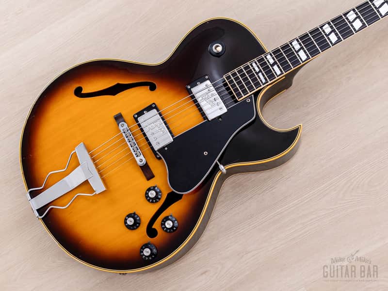 1974 Greco S-55 Vintage Hollowbody Guitar ES-175-Spec Sunburst w