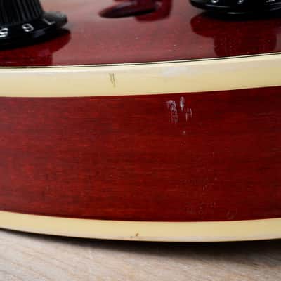 Greco SA-700 MIJ 1979 Wine Red Flame Top Vintage Japan Maxon U-2000 Pickups w/ Hard Case image 6