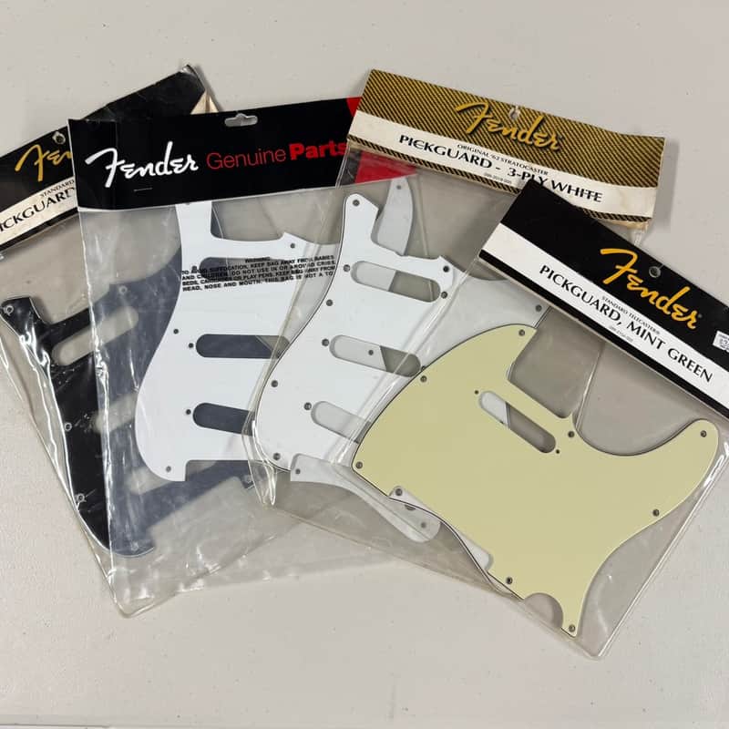 Fender Lot of 4 Pickguards 3 Strat 1 Tele NOS image 1