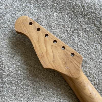 Harley Benton Dark Roasted Maple Wood Strat Style Guitar Neck, Rosewood 22 Frets Fingerboard image 10