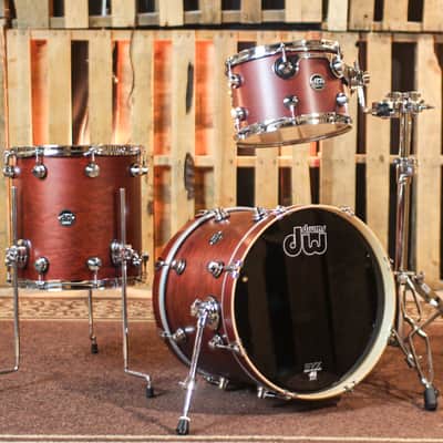 DW Performance Tobacco Stain Bop Drum Set - 14x18, 8x12, 14x14 image 1
