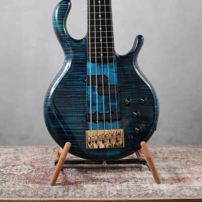 Pedulla 40th Anniversary Mark Egan Signature Buzz Fretless 2015 - Trans Blue image 18