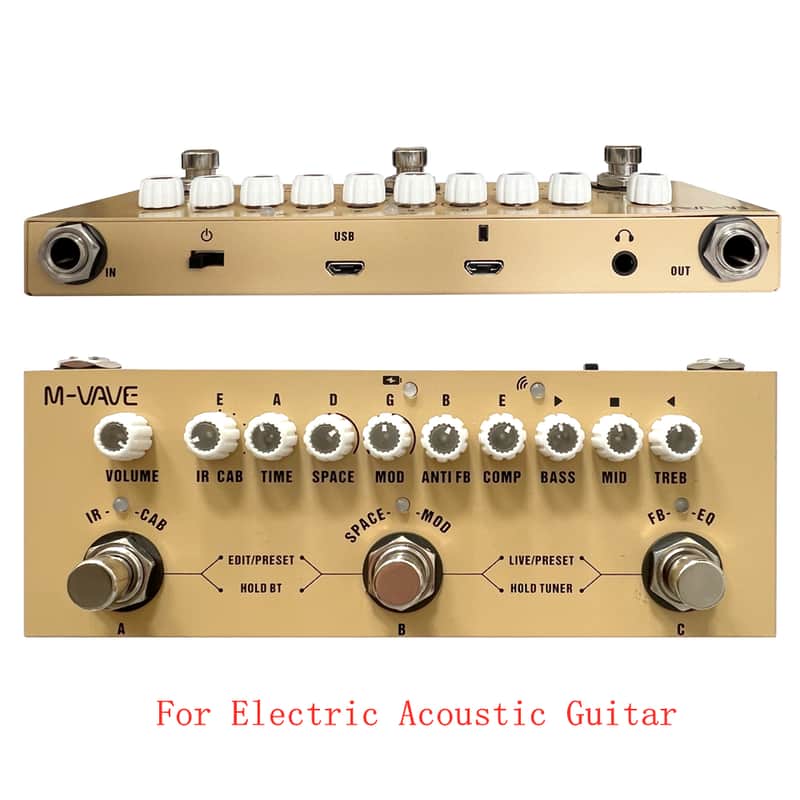 M-vave cube baby Rechargeable Multi Effects Pedal for Electric Acoustic Guitar,price include the import duty for US buyer image 1