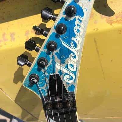 Jackson Custom Soloist USA Silver Blue Crackle 1987 fresh setup image 6