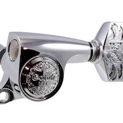 NEW Gotoh 510 6 In Line Engraved TUNERS Guitar 18:1 Ratio Chrome TK-7981-010 image 1