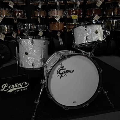 Gretsch USA Custom 3-Piece 12/14/18 Bop Drum Kit Set in 60's Marine Pearl Nitron image 1