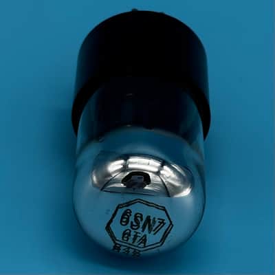 1950s Sylvania 6SN7GTB Vintage Chrome Top Black Plate Philco Preamp Tube! T304 image 4