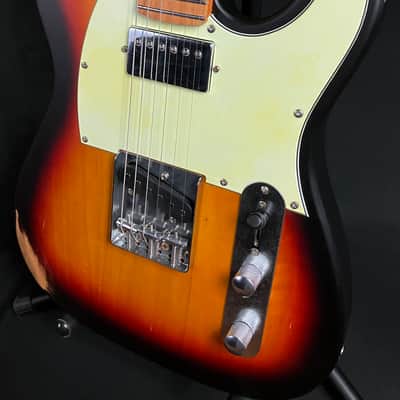 JET Guitars JT-350-RLC Relic Tele-Style Electric Guitar 3-Tone Sunburst image 7